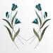 Tulips Wall Art Blue Set of Two, Set of Two, Blue