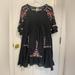 Free People Dresses | Free People Pavlo Embroidered Ruffle Boho Dress Size S | Color: Black | Size: S
