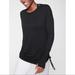 Athleta Tops | Athleta Drishti Ruched Tie Sides Sweater Small | Color: Black | Size: S