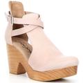Free People Shoes | Free People Cedar Leather Buckle Platform Wood Clogs | Color: Pink | Size: 11