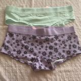 Pink Victoria's Secret Intimates & Sleepwear | Bundle Of 2 Pink Victoria’s Secret Underwear Size L | Color: Green/Purple | Size: L