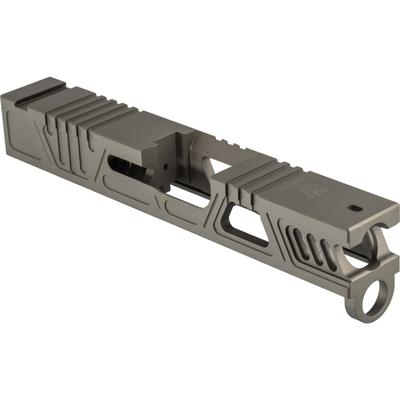 Gun Cuts Cyberpunk Slide for Glock 43/43X No Optic Cut Smoked Bronze GC-G43-CYB-SBR-NO
