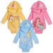 Disney Princess Belle Cinderella Ariel Newborn Baby Girls 3 Pack Bodysuits Newborn to Infant