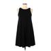 Old Navy Casual Dress - A-Line High Neck Sleeveless: Black Solid Dresses - Women's Size Small