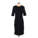 Ronni Nicole Casual Dress - Sheath Crew Neck Short sleeves: Black Print Dresses - Women's Size 6