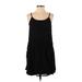 Ann Taylor LOFT Casual Dress - Mini Scoop Neck Sleeveless: Black Print Dresses - Women's Size X-Small