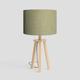 Handmade Lampshade using Linoso Olive Fabric for Table lampshade, Floor lampshade or ceiling lampshade. Drum lampshade