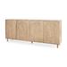 Tucker Light Brown Solid Wood w/Patterned Doors Sideboard - 71.75"W x 30"H x 15"D