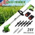 Weed Wackers Cordless Lawn Trimmer Electric Weed Trimmer Weedwacker Weed Wacker Electric Electric Grass Trimmer Battery Weed Eaters Cordless W/2 Batteries