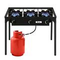 AIJIA Outdoor Camp Stove Three Burner Camp Stove High Pressure Propane