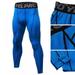 Aosijia Running Tights Men Athletic Compression Pants Sports Leggings Sportswear Long Trousers Yoga Pants Winter Fitness Quick-drying Pants Blue L