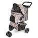 Pet Dog Stroller Wedyvko 4 Wheels Foldable Dogs and Cat Strollers with Cup Holder for Small and Medium Cats Dogs Puppies (Coffee)