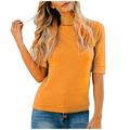 Neck Tee Summer Fitted Sleeve Casual Half plus Size Womens Turtleneck Long Sleeve Turtle Neck Long Sleeve Shirt Women Short Sleeve Running Shirts Women Basics Womens Shirt Compression Shirt Women