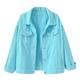 2023 Women s Button Down Jean Denim Jackets Lapel Casual Shackets Solid Classic Denim Coat Outerwear Autumn Spring Womens Clothes