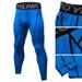 Aosijia Running Tights Men Athletic Compression Pants Sports Leggings Sportswear Long Trousers Yoga Pants Winter Fitness Quick-drying Pants Blue M