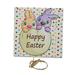 JeashCHAT Colorful Happy Easter Door Sign Plaque Easter Egg Rabbit Wooden Home Decor Easter Outdoor Bunny Wall Sign Hanging for Easter Gifts Easter Decorations
