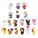 Finger Puppets 18pcs Educational Toys Finger Puppets Story Time Finger Puppets 12 Animals & 6 People Family Members Play House Accessories