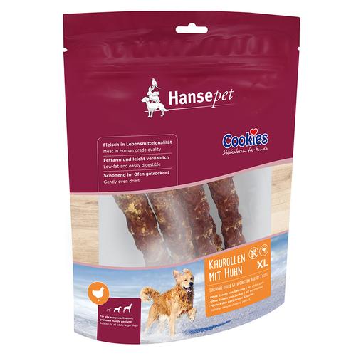 450g Cookies Kaurollen mit Hühnchenfilet XL Hansepet Hundesnaks