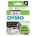 DYMO Original D1-Etikettenband | schwarz auf transparent | 9 mm x 7 m | selbstklebendes Etikettenband | für LabelManager-Beschriftungsgerät