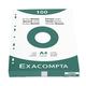 Exacompta 13806B Packung (mit 100 Karteikarten, ungelocht, DIN A4, 210 x 297 mm, 205 g, liniert, ideal für die Schule) 1er Pack weiß