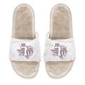 Men's ISlide White Texas Southern Tigers Faux Fur Slide Sandals