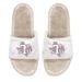 Men's ISlide White Texas Southern Tigers Faux Fur Slide Sandals