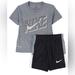 Nike Matching Sets | Boys Nike 2 Piece T-Shirt And Shorts Set, Brand New With Tags | Color: Black/Gray | Size: 12mb