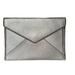 Rebecca Minkoff Bags | 5. Rebecca Minkoff Silver Metallic Leather Envelope Flap Clutch Bag Purse | Color: Silver | Size: Os