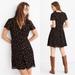 Madewell Dresses | Madewell Silk Button-Front Swing Dress In Feline Floral Size 4 | Color: Black | Size: 4