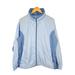 Columbia Jackets & Coats | Columbia Blue Zip Up Elastic Cuffs Jacket With Hide A Hood Womens Sz L | Color: Blue/White | Size: L