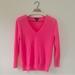 J. Crew Sweaters | J. Crew 100% Merino Wool V-Neck Sweater, Hot Neon Pink, Size Small | Color: Pink | Size: S