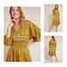 Anthropologie Dresses | Anthropologie Golden Yellow Midi Dress | Color: Black/Gold | Size: Xs