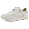 Sneaker TAMARIS, Damen, Gr. 41, weiß (sanftes weiß, kombiniert), Lederimitat, Textil, casual, Schuhe, mit herausnehmbarer Innensohle, Freizeitschuh, Halbschuh, Schnürschuh