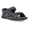Sandale GEOX "UOMO SANDAL STRADA", Herren, Gr. 44, blau (navy, dunkelgrau), Lederimitat, sportlich, Schuhe, Sommerschuh, Klettschuh, Outdoorsandale, im Trekking-Look