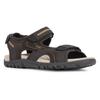 Sandale GEOX "UOMO SANDAL STRADA", Herren, Gr. 45, braun (braun, sand), Lederimitat, sportlich, Schuhe, Sommerschuh, Klettschuh, Outdoorsandale, im Trekking-Look