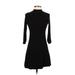 Forever 21 Casual Dress - Sweater Dress: Black Solid Dresses - Women's Size Small