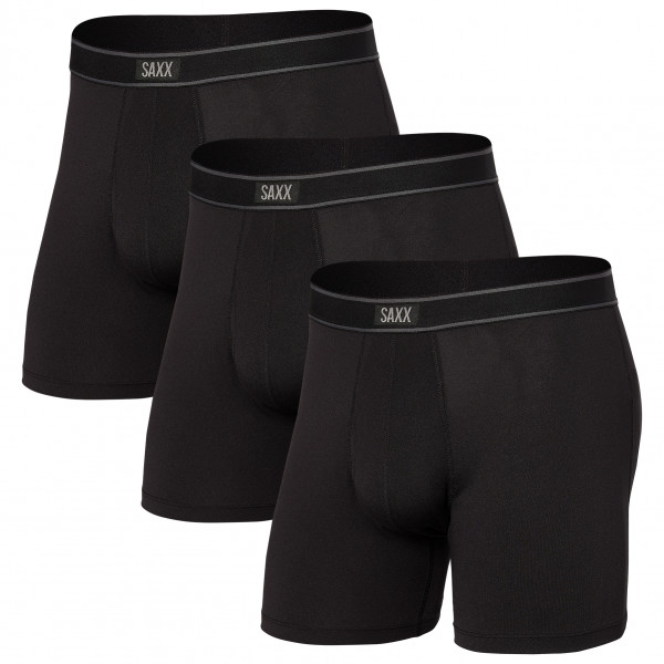Saxx - Daytripper Boxer Brief Fly 3-Pack - Kunstfaserunterwäsche Gr L schwarz