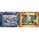 Schmidt Spiele 59671 Thomas Kinkade, Disney, Die Schöne und das Biest, Zauberhafter Winterabend, 1000 Teile Puzzle, Bunt & 59689 Thomas Kinkade, Disney, Winnie The Pooh, 1.000 Teile Puzzle, Bunt