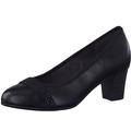 Jana Damen Pumps aus Lederimitat Elegant Weite H Mehrweite, Schwarz (Black), 39 EU