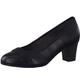 Jana Damen Pumps aus Lederimitat Elegant Weite H Mehrweite, Schwarz (Black), 39 EU