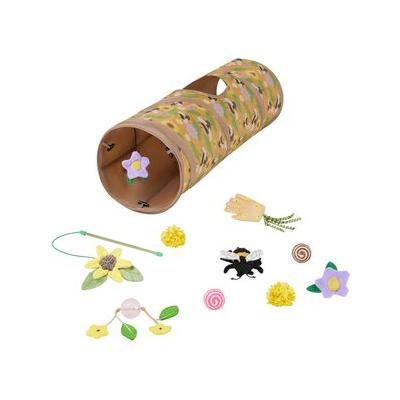 Frisco Spring Plush, Teaser, Ball & Tunnel Variety Pack Cat Toy with Catnip, 10 count
