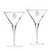 Bard College Raptors 10oz. 2-Piece Luigi Bormioli Titanium Martini Glass Set