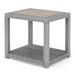 Wade Logan® Anushri Side Table Wood/Wicker/Rattan in Gray/Brown | 16 H x 22 W x 18 D in | Outdoor Furniture | Wayfair