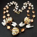 Perle de culture en or jaune 24 carats pour femme perle de pièce de monnaie champagne perle