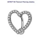 Top Implant – Piercing en titane Zircon cœur nombril anneaux de nombril boule 14G barre