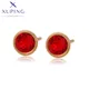 Xuping-Petite boucle d'oreille en cristal rouge pour femme bijoux fantaisie breloque mariage