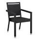 METRO Professional Outdoor-Armlehnstuhl Barbados, Aluminium / PE-Rattan, 56 x 61 x 86 cm, stapelbar, schwarz