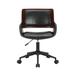 Mercury Row® Wallach Faux Leather Office Chair w/ Steel Base Upholstered in Black/Brown | 29.72 H x 21.65 W x 21.65 D in | Wayfair