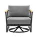 Joss & Main Florentine Outdoor Gliding Metal Chair w/ Cushions in Black/Brown/Gray | 26 H x 32 W x 31 D in | Wayfair