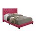 Latitude Run® Bed Wood & /Upholstered/Microfiber/Microsuede in Pink | 4.92 H x 67.32 W x 35.43 D in | Wayfair BE97AF11B11049C291712323C6CBC0B1